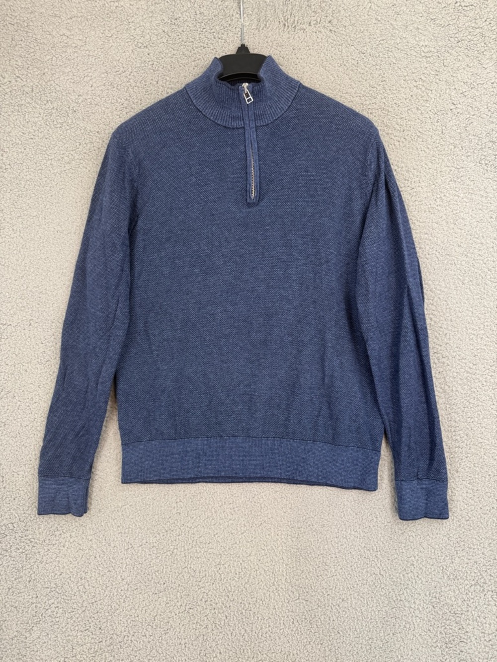 Bonobos Men’s Medium long sleeve quarter zip sweater Heathered Navy pullover